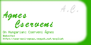 agnes cserveni business card
