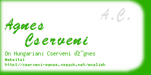 agnes cserveni business card